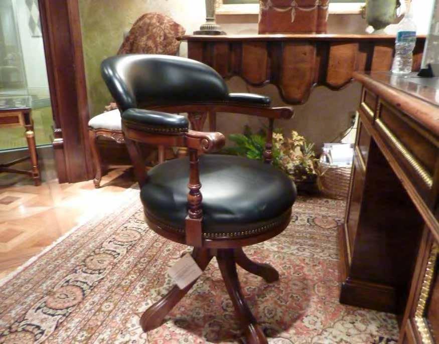 50 In Stock: 2 P74 Turning Armchair Dimensions: W:23 5/8" D:23 5/8" H:33 4/8" Burl 04 P12