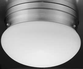 Flush or Semi-flush CEILING MOUNT Mushroom Provides general illumination in commercial applications. Ideal for use in bathrooms and closets.