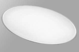 3/8 Flange Soft, translucent concave dome complemented by a near-flangless trim. Suitable for both sheetrock or lay-in ceilings. Available in nominal 12, 24 36 or 48 diameters. Minimal 3/8 flange.