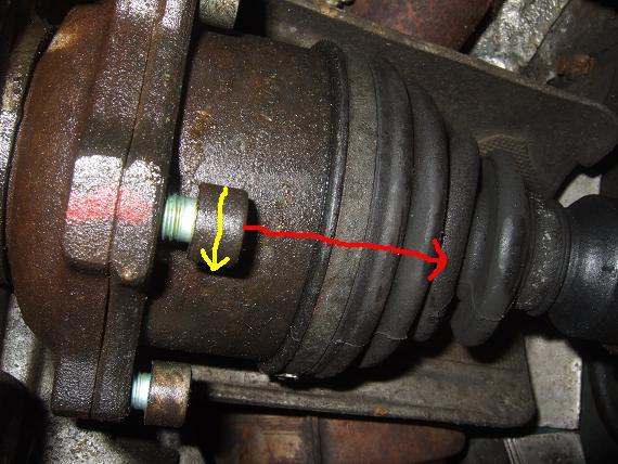 bit (see notes), loosen and remove the driveshaft bolts that attach the driveshaft to the gearbox.