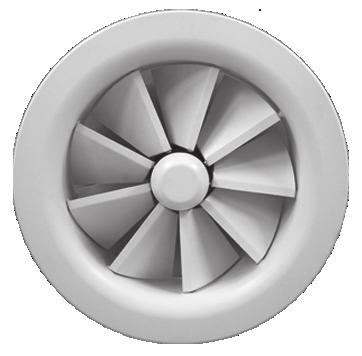 High Capacity Swirl Diffusers SDFCH / SDICH / SDACH The Waterloo SDFCH is a high capacity fixed blade swirl diffuser designed to produce a horizontal, radial air pattern with a turbulent, high