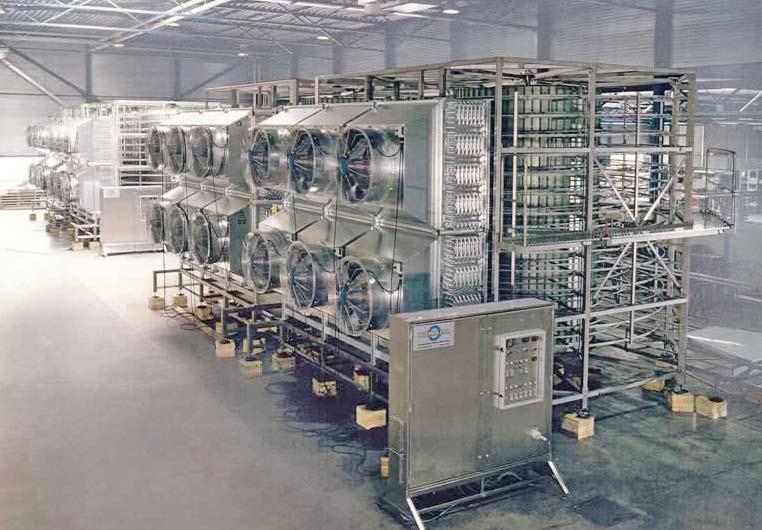 Goedhart ZGB/ZGZ The range Goedhart ZGB/ZGZ single discharge floor or ceiling mounted industrial air coolers consists of 528 types with capacities between 4,1 and 181 kw.