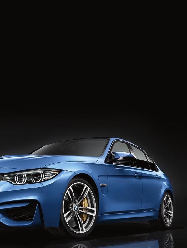 Standard Equipment Highlights M3 Saloon 4 Interior trim, Blue Shadow with Black, High-gloss highlight Kidney grille, Chrome with Black double vertical slats and M3 badging MDrive Manager M Instrument