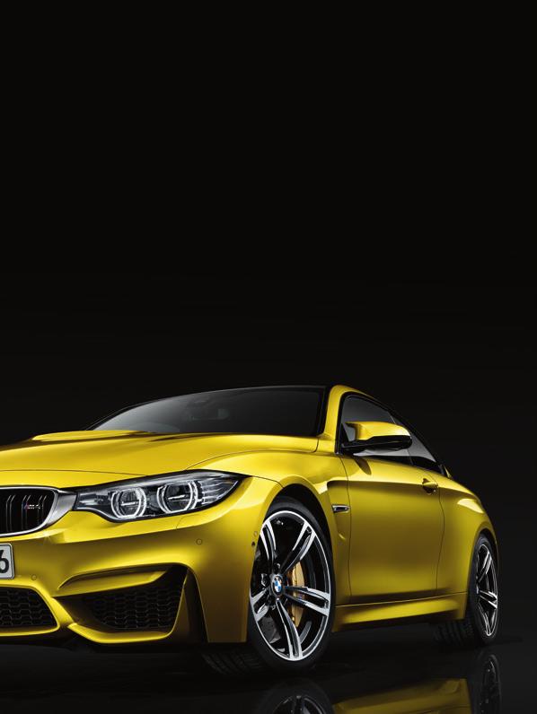 Standard Equipment Highlights M4 Coupé 6 MDrive Manager M Instrument cluster M multi-function leather steering wheel, three-spoke with M stitching M rear spoiler, integrated into bootlid M specific