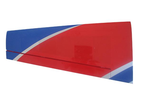 Ideally, when the hinges are glued in place, a 1/64 gap or less will be maintained throughout the lengh of the aileron to the wing panel hinge line.