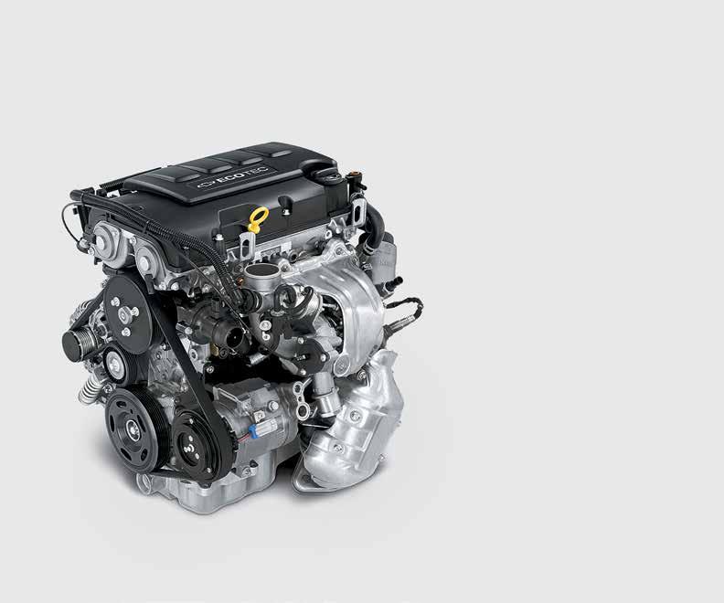 4L turbocharged engine standard on LTZ and RS, available LIFE MOVES FAST, SO KEEP UP. With 138 horsepower and 148 lb.-ft.