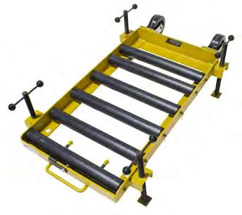 5 (± 13 mm) adjustable legs for added convenience Spark-proof, poly-sleeved rollers reduce corrosive build-up and extend product life Standard roller height available from 4.