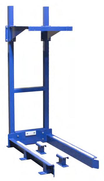 FORK ACCESS BATTERY STAND Lift trucks designed without battery roller beds, requiring non-traditional battery exchange with a pallet truck are the perfect application for the Fork Access Battery