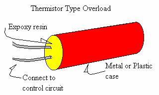 Overloads for three phase motors will either be; 1. Current sensing 2. Heat detecting. Current Sensing Thermal Overload Relay.