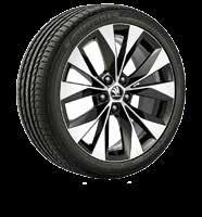 0J x 18" for 235/45 R18 tyres in glossy black design (3V0 071 498 JX2) Cassiopeia brushed light-alloy wheel 8.