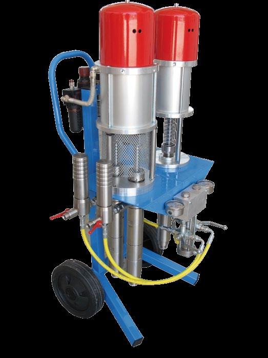 BICOMPONENT high-pressure pneumatic pumps VS2P The manufacturer designed and made a series of pumps for industrial painting and ideal for spray painting either water or solvent-based lacquer, enamel,