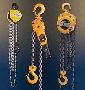 MANUAL CHAIN & LEVER HOISTS Chain Falls: Large Range of Capacities from 1/2 Ton 50