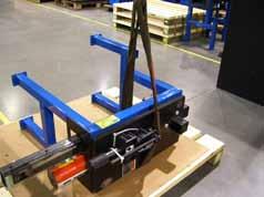 The swivel casters should be mounted on the same end of the machine as the hydraulic cylinder and digital readout. #3 Sling Position #2 Swivel Casters This End 3.