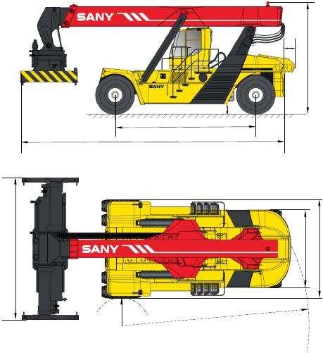 3 6 SANY REAH STAKER SERIES HEAVYWEIGHT ONTAINER REAH STAKER Advanced Hydraulic LoadSensing Technology Dynaic Antioverturning Protection Technology Autoatic Malfunction Detection and RealTie Data