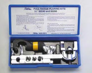 EDITION 62 CATALOG SWAGing and 45 FLARING TOOL 1/2" to 1-1/8" O.D. 60453 60453 mid-size swages and flares for 1/2", 5/8" and 3/4" O.D. tubing 60455 60455 large-size swages and flares for 3/4", 7/8" and 1-1/8" O.