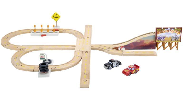 99 Retailers: Toys R Us exclusive Available: Now Cars fans will be delighted to relive one of the film s classic scenes when Lightning McQueen first raced through