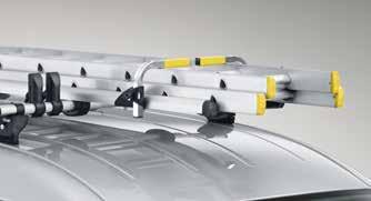 bott vario More accessories for roof rack systems Aluminium ladder holder kit To secure ladders on vehicles with low roofs Comfortable operation from the floor Easy