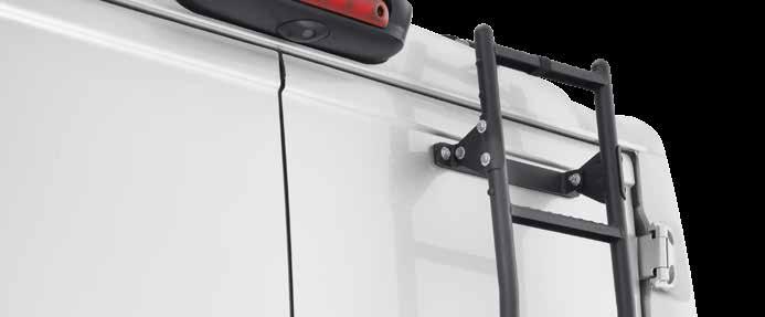 bott vario Rear door ladder Rear door ladder for Renault Build year from Wheelbase Length Height Version - rear of the vehicle Trafic 2014 3098/3498 All H1 Double doors 350 02 003* Trafic 2014