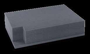 98V variosafe die-cut foam insert For use with case type M 12 mm base mat and 63/69mm thick insert with square perforations Foam: anthracite grey (RAL 7016) Die-cut