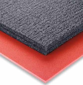 thickness 22 mm Colour: Underlay: Red Inlay: black Properties: PE 30 laminated, heat-resistant up to 112 C, non-combustible, resistant to oils, petrol and detergents, environmentally friendly For