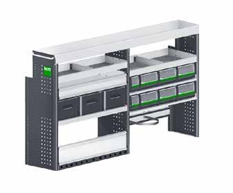 bott vario Modules Module L 832 Category II + III Module specification: Endframes with edge protection 1x base compartment with drop-front and 2 lashing rails 2x variosafe pull-out/removable, height