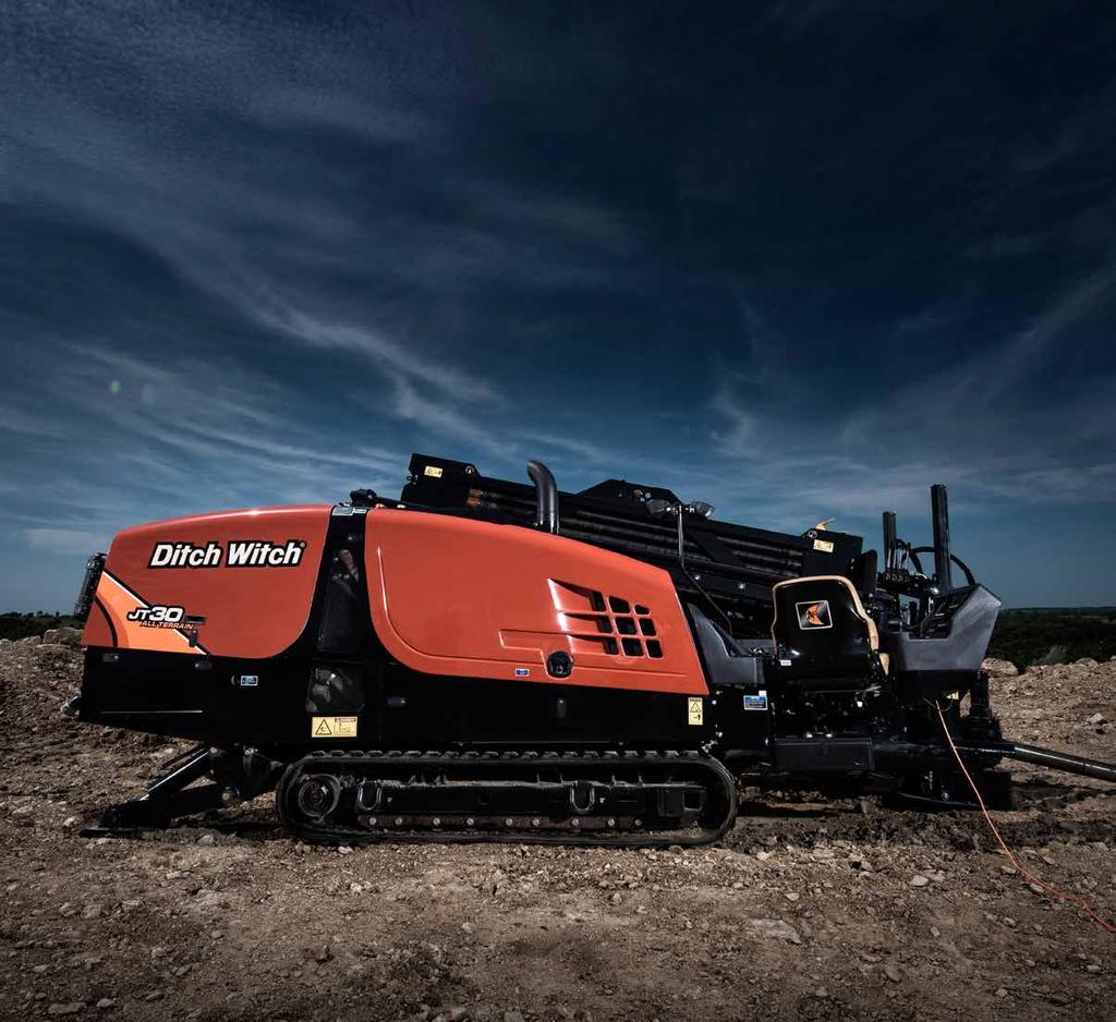 JT30 ALL TERRAIN HORIZONTAL DIRECTIONAL DRILL 1 2 Dual independent rear stabilizers are easy to set up and enhance