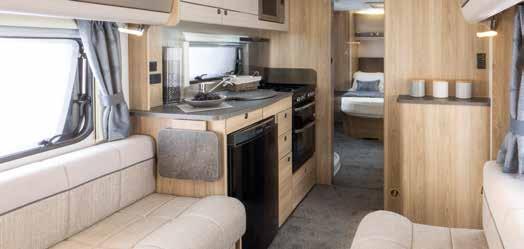 > LAYOUT OPTIONS FOR 2018 A deceptively spacious new 2-berth model.