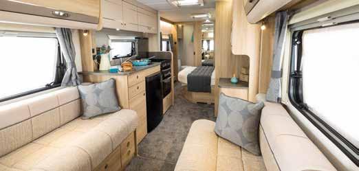 The roomy lounge converts into a large double bed, with a fully equipped
