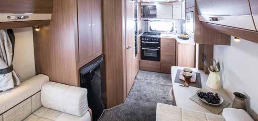 > LAYOUT OPTIONS FOR 2018 ISLAND BED LAYOUT A surprisingly spacious new 2-berth layout with all the benefits of Affinity specification: Alde heating, Stargazer rooflight and so