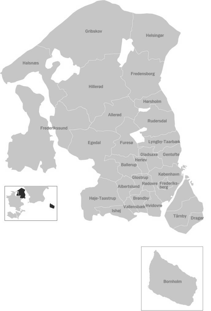 The Capital Region of Denmark 29 municipalities 31% of all inhabitants in