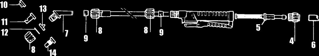 6- Hypro Lurmark Hand Gun (Parts Only) LIGHTWEIGHT TRIGGER VALVE AND LANCE REF 2 7444 92-042 Handle 4 7444 92-044 Cap 5 74444 92-049 O-Ring 6 74445 92-055 Hose 7 74446 92-056 Elbow 8 74447 92-058 Cap