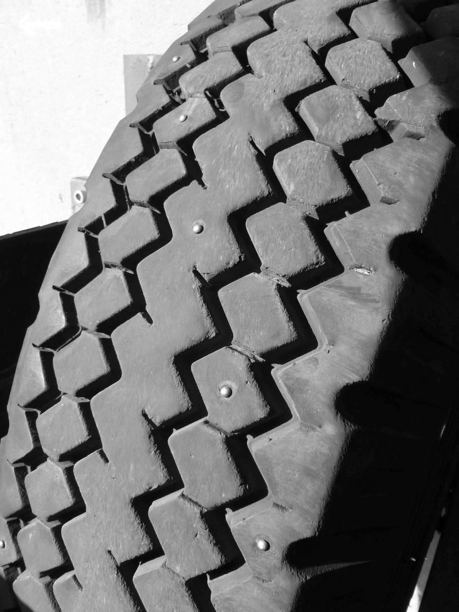 An experimental research on the wear of truck tire 92 during the rolling of the wheel and are worn out proportionally to the slippage and the specific pressure in the contact, regardless of their