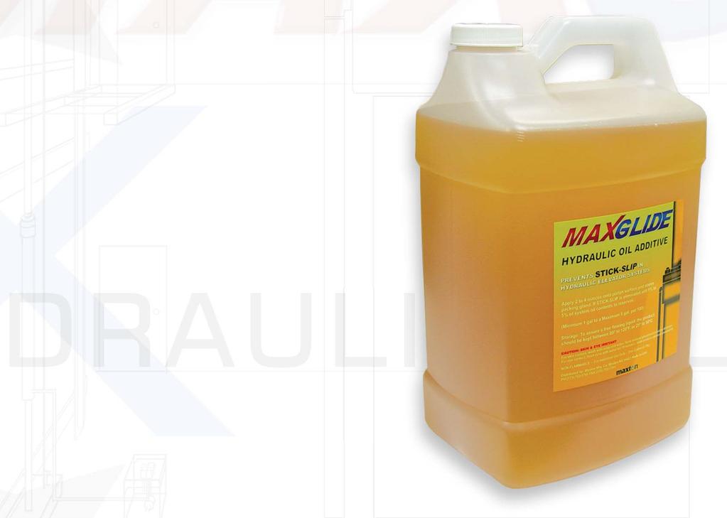 components Can be used with Petroleum and vegetable based Hydraulic fluids Application: To determine if MAXGLIDE will be effective: Apply 2 to 4 ounces onto piston surface just above packing gland.