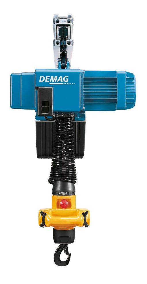 Demag DCM-Pro Manulift: Ergonomic single-handed load handling at the workplace The DCM-Pro Manulift was developed for handling loads quickly and safely with only one hand.