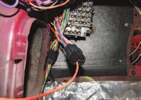 37a 37b 34a Photos 37a & 37b: The orange wire marked heat/air in the dash harness is for the stock heater or for an aftermarket heat and air conditioning system.