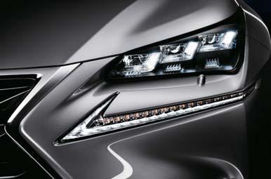 ADVANCED TECHNOLOGY LED HEADLIGHTS LED triple-projector headlights are exceptionally bright, while bumper integrated