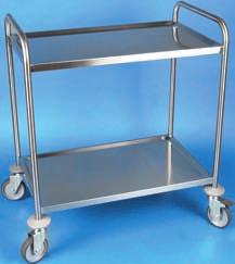 Cambro Utility Cart Three lightly textured polypropylene shelves to reduce sliding Shelves panel kits as shown