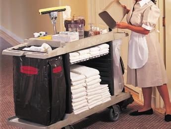 Product has a variety of uses, including transporting of linen in hotels or collection and transportation of plates and cutlery in the catering industry.