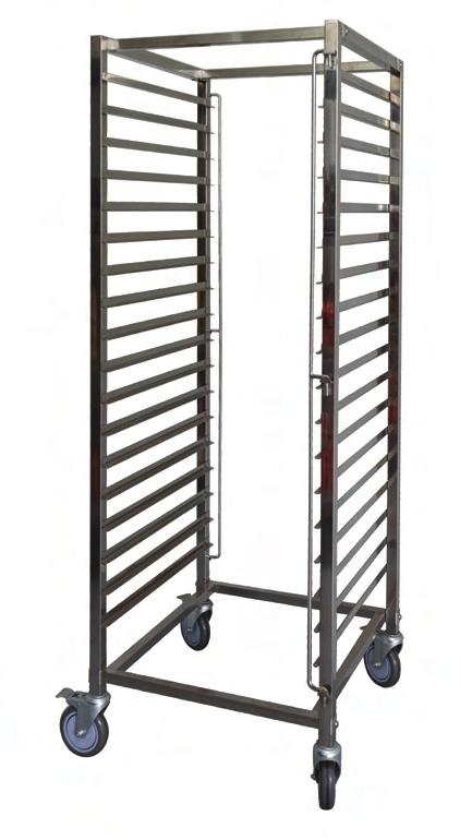 2/1 Gastronorm Trolley Gastronorm Trolleys are made with a 30mm square tube frame and 1.5mm thick tray runners providing uncompromised strength.