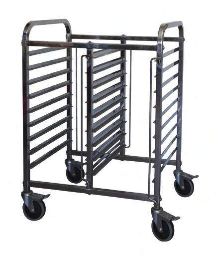 1/1 Double Half Height Gastronorm Trolley Half Height gastronorm trolleys allow greater stability and
