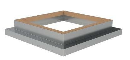 standard Options: (-gauge) construction, Burglar security bars, Metal liner (galvanized or aluminum), Special heights up to 24", Single or double pitched curbs for sloping roofs Self Flashing &