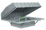 steel hood for cleaning and servicing the fan as well as 2" washable aluminum mesh filters.