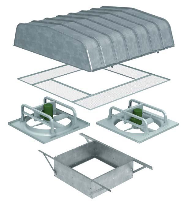 CONSTRUCTION FEATURES Exploded View LHD LHB LHDF LHBF Exhaust Supply Modular Hood Design The stackable hood panels allow for easy field assembly when necessary.