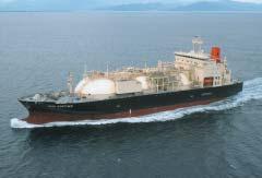 The carrier is the second ship with a LNG tank capacity of 19,100m 3 built by Kawasaki Shipbuilding Corporation.