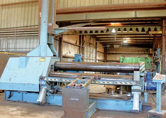 AUCTION LARGE CAPACITY FABRICATION & MACHINING EQUIPMENT Featuring: 10' X 3/4" BERTSCH Initial Pinch Plate Roll, 12' X 1/4" ROUNDO Double Pinch Plate Roll, ROUNDO