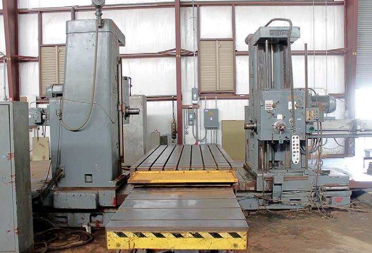 ROTARY TABLE 84" X 84" GIDDINGS & LEWIS CNC HYDROSTATIC ROTARY TBL. w/fanuc axis motor and cables, S/N 040-114-68.