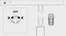 The indicator lamp in the control comes on. F Operate the direction indicator on the exit from parking side.