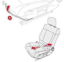 Ease of use and comfort Front seats As a safety measure, adjustments to the driver's seat must only be done when
