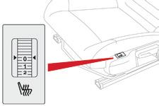 The head restraint has a frame with notches which prevents it from lowering; this is a safety device in case of impact.
