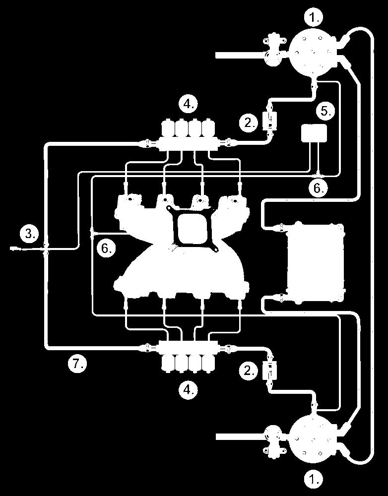 LEGEND: Liquid gas supply line Evaporated gas supply line Vacuum connection